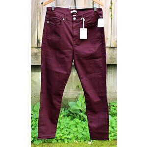 New w/Tags - sz 18 Plus - Good American Good Legs Slim Leg, STRETCH, Burgundy